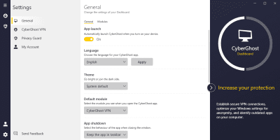 Capture d'écran de l'application CyberGhost - #5
