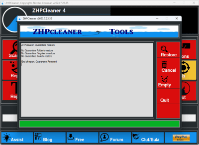 Capture d'écran de l'application ZHPCleaner - #3