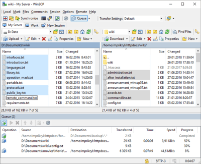 Capture d'écran de l'application WinSCP - #1