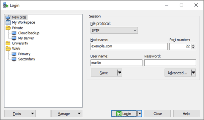 Capture d'écran de l'application WinSCP - #3