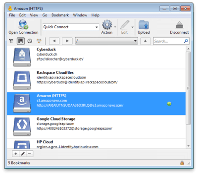 Capture d'écran de l'application Cyberduck pour Windows - #1