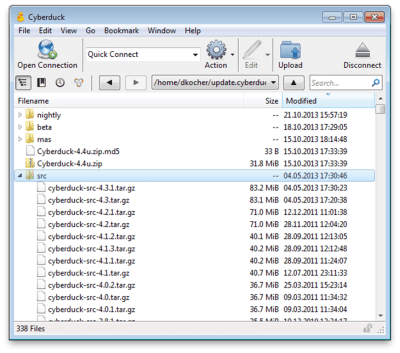 Capture d'écran de l'application Cyberduck pour Windows - #2