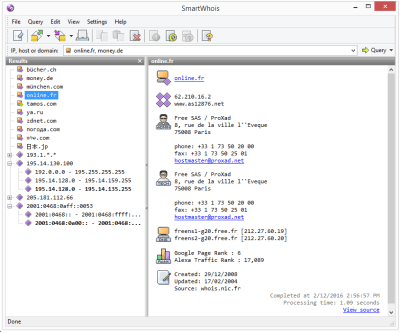 Capture d'écran de l'application SmartWhois - #1