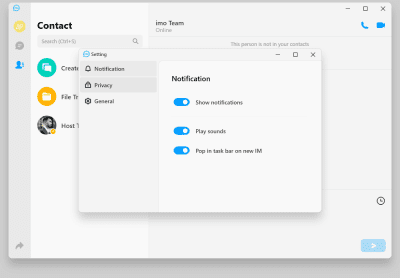 Capture d'écran de l'application Imo Messenger - #4