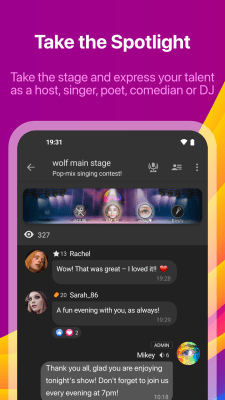 Capture d'écran de l'application WOLF (anciennement Palringo) - #7