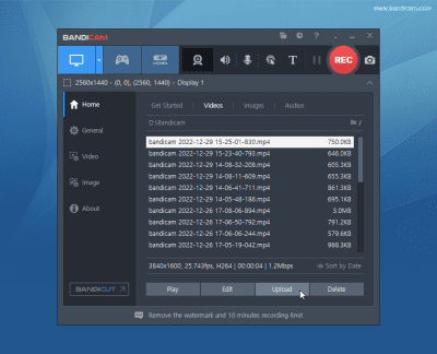 Capture d'écran de l'application Bandicam - #6