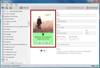 Capture d'écran de l'application Music Tag - #3