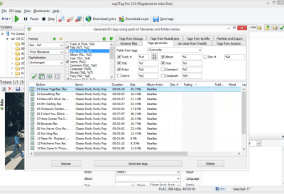 Capture d'écran de l'application mp3Tag Pro - #3