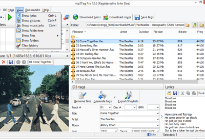 Capture d'écran de l'application mp3Tag Pro - #6