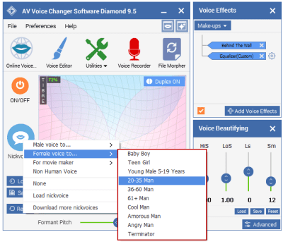 Capture d'écran de l'application AV Voice Changer Software Diamond - #3