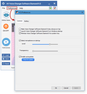 Capture d'écran de l'application AV Voice Changer Software Diamond - #4