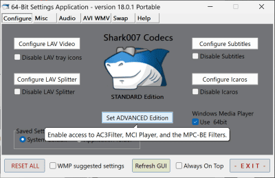 Capture d'écran de l'application STANDARD Codecs для Windows 10/8.1/7 - #1