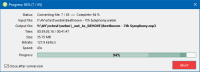 Capture d'écran de l'application Free WebM to MP3 Converter - #5