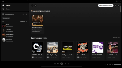 Capture d'écran de l'application Spotify pour Windows - #2
