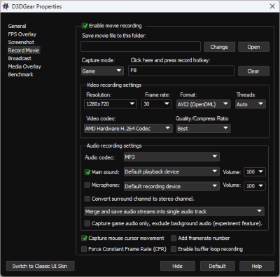 Capture d'écran de l'application D3DGear - #4