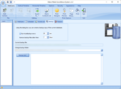 Capture d'écran de l'application Zebra-Media Surveillance System - #4