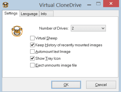 Capture d'écran de l'application Virtual CloneDrive - #1