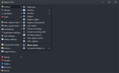 Capture d'écran de l'application ShareX - #3