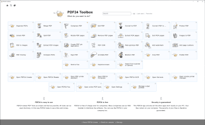 Capture d'écran de l'application PDF24 Creator - #1