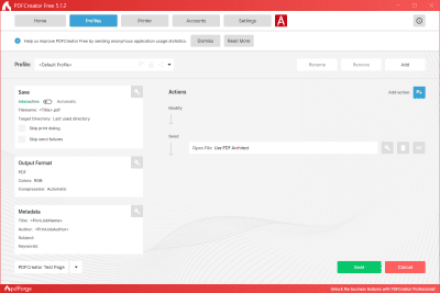 Capture d'écran de l'application PDFCreator - #3