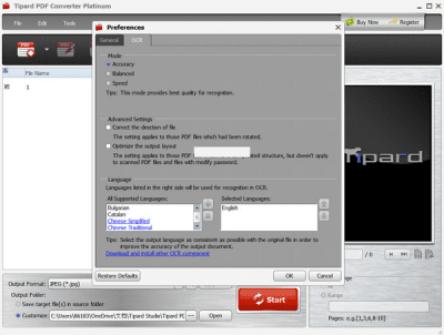 Capture d'écran de l'application Tipard PDF Converter Platinum - #2