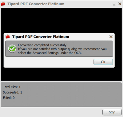 Capture d'écran de l'application Tipard PDF Converter Platinum - #3