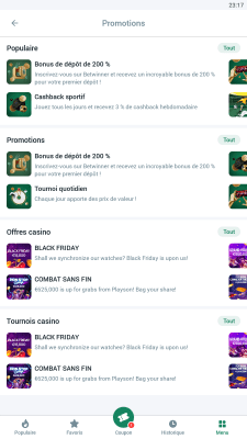 Capture d'écran de l'application BetWinner APK - #8
