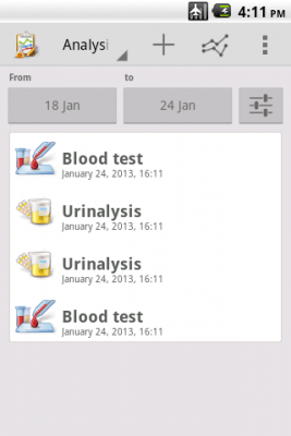 Capture d'écran de l'application Health Measure Graph - #3