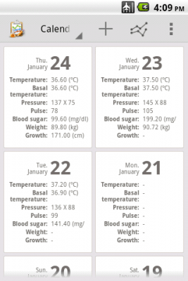 Capture d'écran de l'application Health Measure Graph - #7