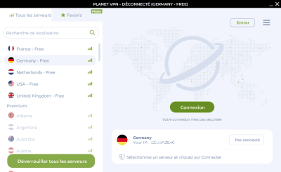 Capture d'écran de l'application Planet VPN - VPN gratuit - #1