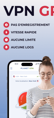 Capture d'écran de l'application Planet VPN - VPN gratuit - #1