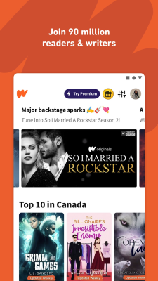 Capture d'écran de l'application Wattpad - #2