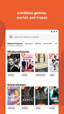 Capture d'écran de l'application Wattpad - #3