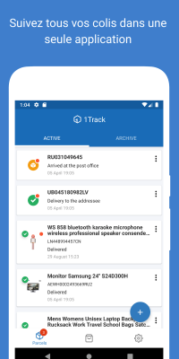 Capture d'écran de l'application 1Track - #1