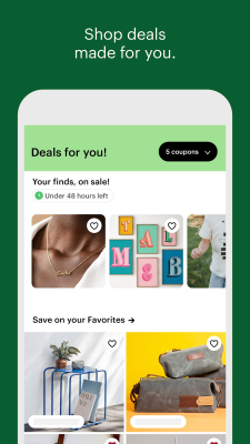 Capture d'écran de l'application Etsy - #5