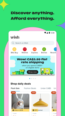 Capture d'écran de l'application Wish: Shoppez et économisez - #1