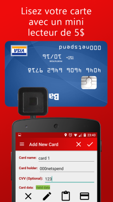 Capture d'écran de l'application MyCard - Paiement NFC - #1