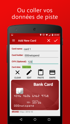 Capture d'écran de l'application MyCard - Paiement NFC - #2