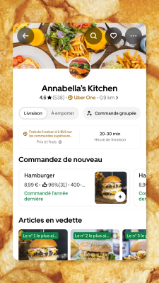 Capture d'écran de l'application UberEATS : livraison de nourriture rapide - #3