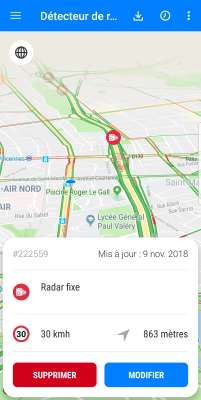 Capture d'écran de l'application Détecteur de radar - #7