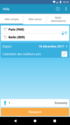 Capture d'écran de l'application Vols - #1