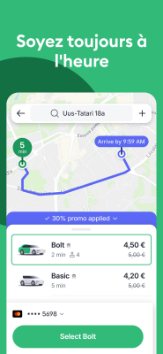 Capture d'écran de l'application Bolt: Demandez un Trajet 24/7 - #3