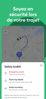 Capture d'écran de l'application Bolt: Demandez un Trajet 24/7 - #4