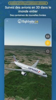 Capture d'écran de l'application Flightradar24 Suivi de vol - #3