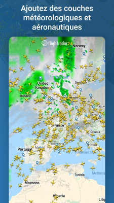 Capture d'écran de l'application Flightradar24 Suivi de vol - #7