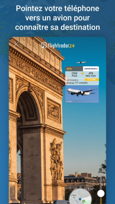 Capture d'écran de l'application Flightradar24 Suivi de vol - #8