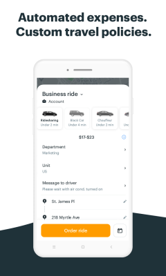 Capture d'écran de l'application Gett : livraison et taxi en un - #3