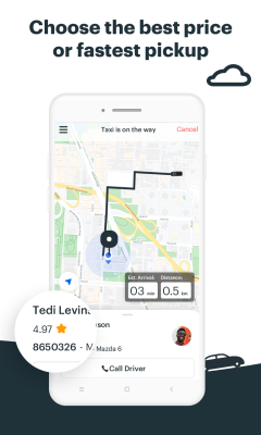 Capture d'écran de l'application Gett : livraison et taxi en un - #5