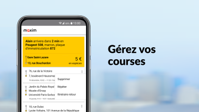 Capture d'écran de l'application maxim - commande de taxis, livraison de nourriture et de repas - #3