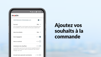 Capture d'écran de l'application maxim - commande de taxis, livraison de nourriture et de repas - #6